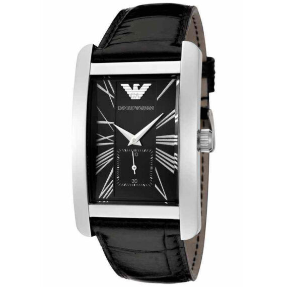 Classic Black Leather Watch AR0143