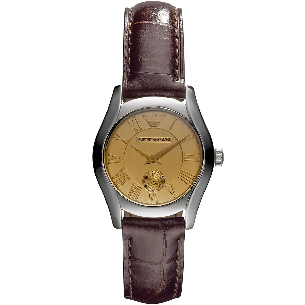 Classic Beige Dial Brown Leather Strap AR0646 35mm