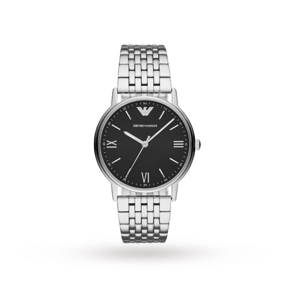 Kappa Black Dial Silver Stainless Steel Men's Watch AR11152