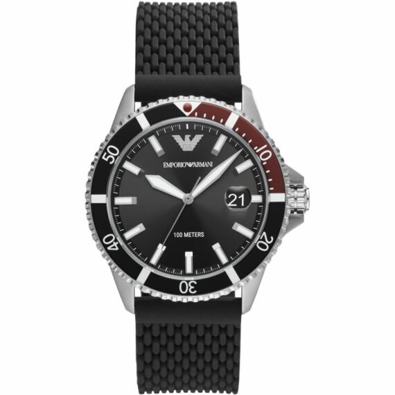 Diver Quartz Black Dial Silicone Strap AR11341 43mm