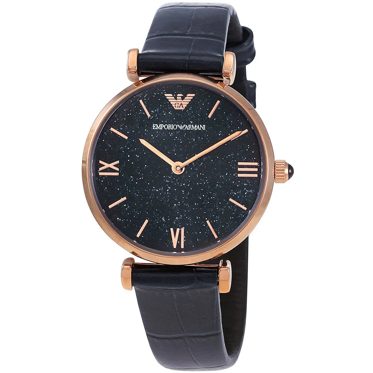 Gianni T-Bar Blue Dial Leather Strap AR11424 32mm