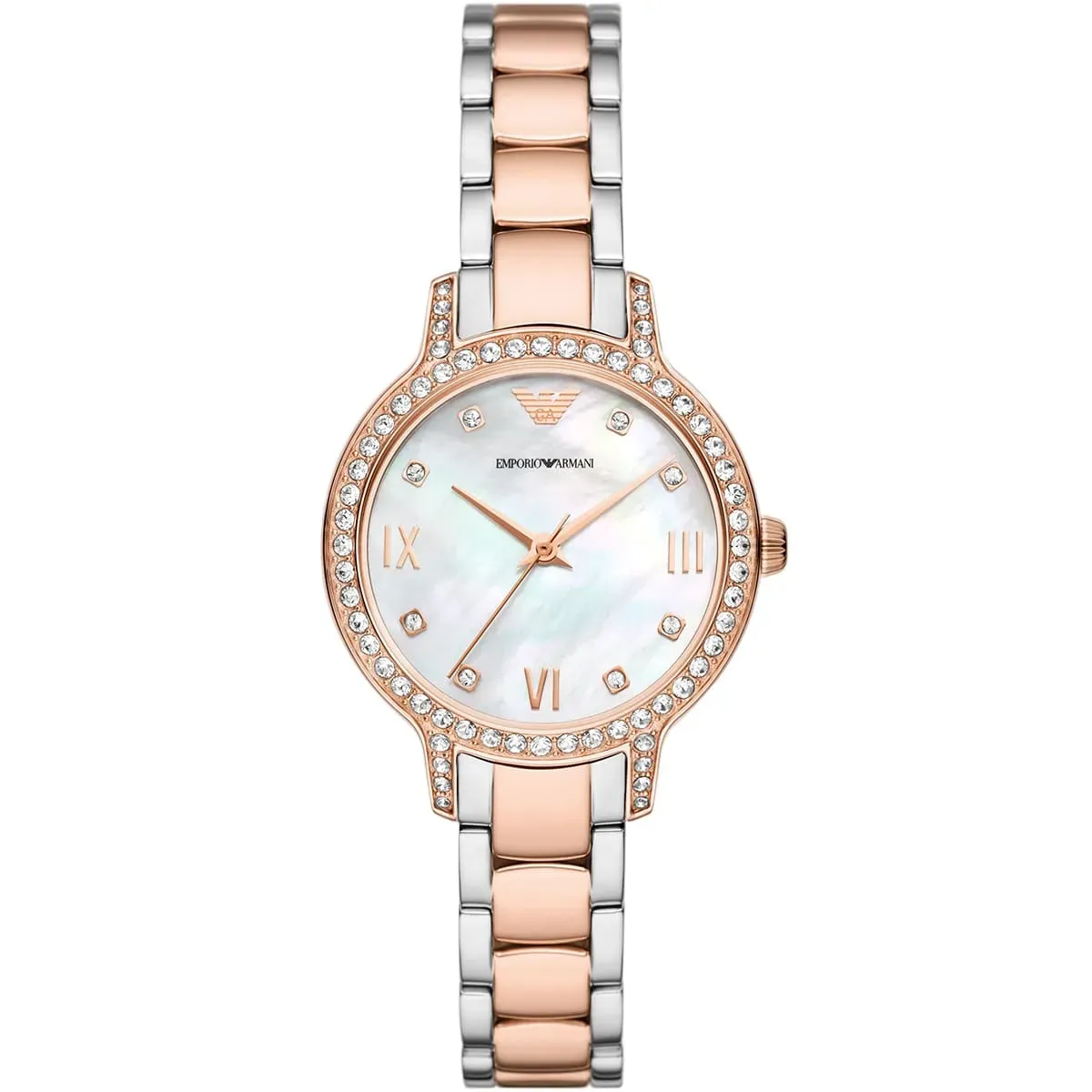 Cleo Mother of Pearl Two-Tone Crystal Watch AR11499 32mm