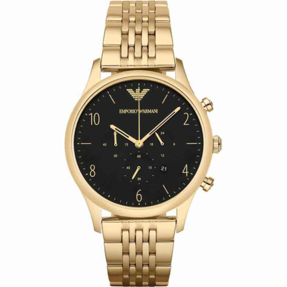 Gold Chronograph Black Dial AR1893 41mm