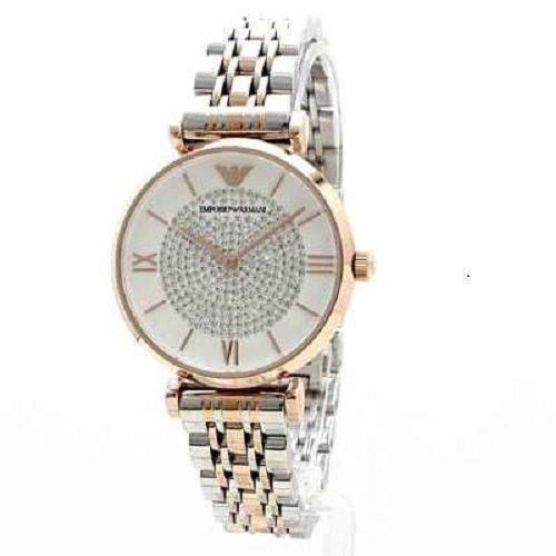 Elegant Crystal Dial Two-Tone Women's Watch AR1926