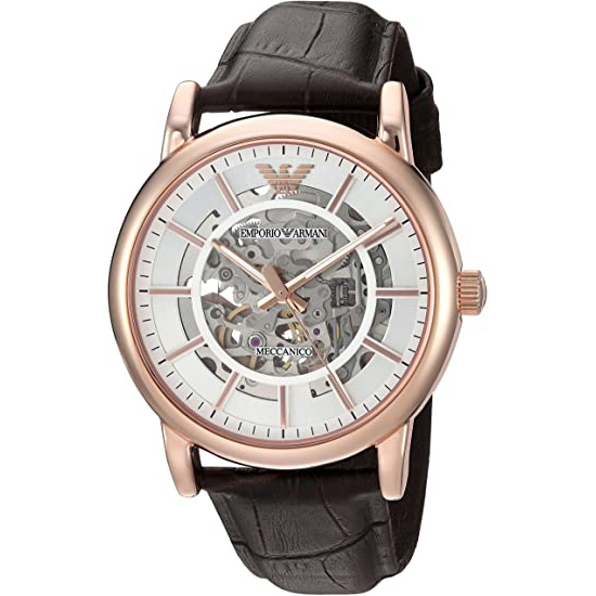 Luigi Meccanico Skeleton Brown Leather Automatic AR1983 43mm