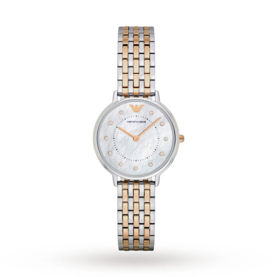 Gianni T-Bar 32mm Two Tone Stainless Steel Mother of Pearl Dial Watch AR2508