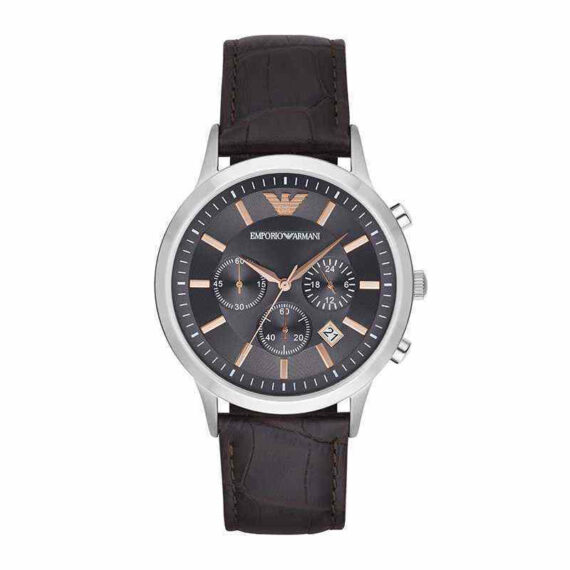 Renato Chronograph Grey Dial Brown Leather AR2513 43mm