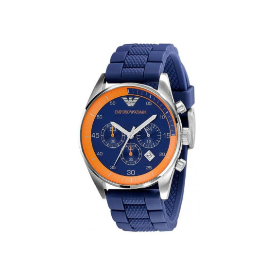 Chronograph Blue Dial Blue Rubber Strap AR5864 43mm