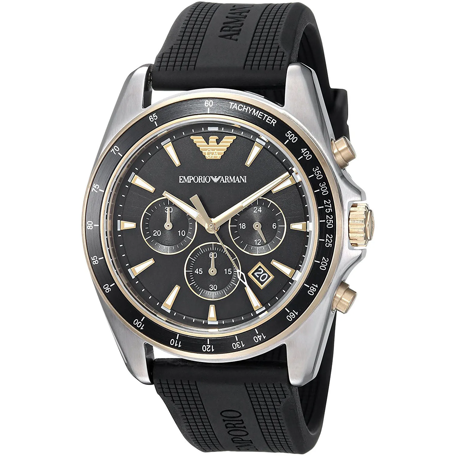 Sigma XLarge Chronograph Black Dial Black Silicone Strap AR80003