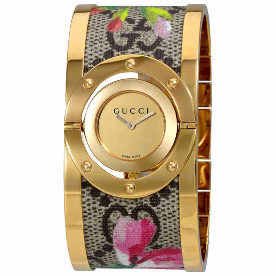 Twirl Bloom Gold-Tone Floral Watch YA112443