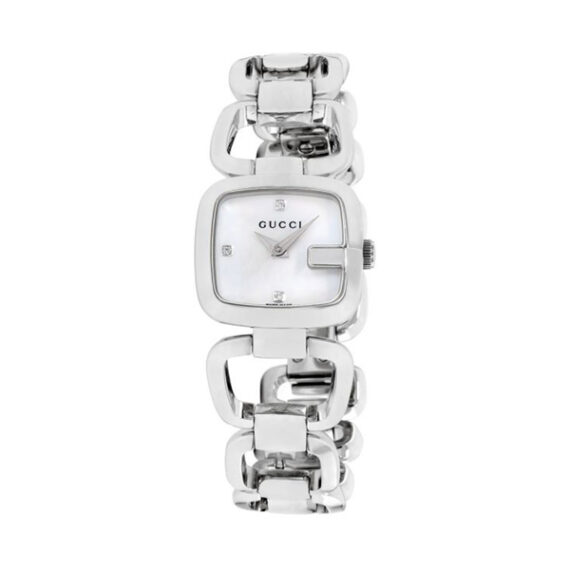 G-Gucci Ladies Quartz Mother of Pearl Diamond Dial YA125502