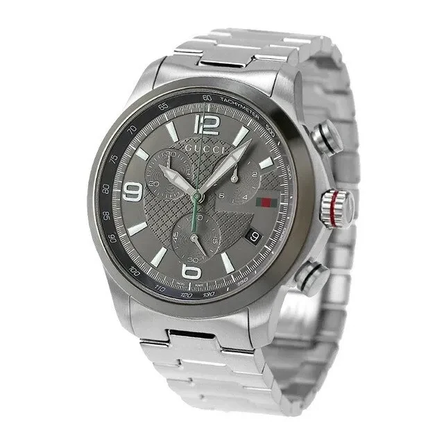 Gucci G-Timeless Chronograph YA126238 44mm Grey Dial Stainless Steel Watch Ref. YA126238