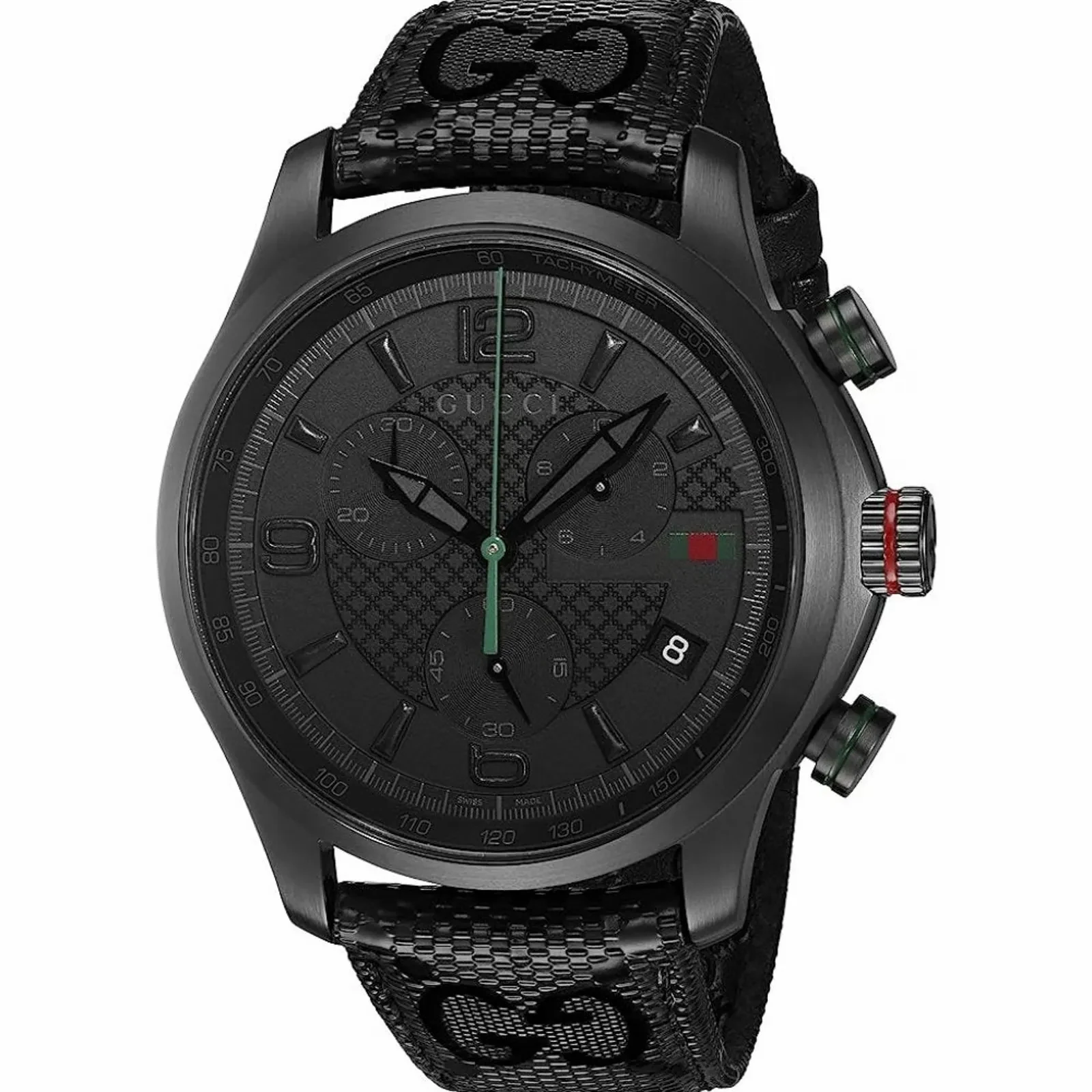 Gucci G-Timeless Chronograph YA126244 44mm Black Dial Watch Ref. YA126244