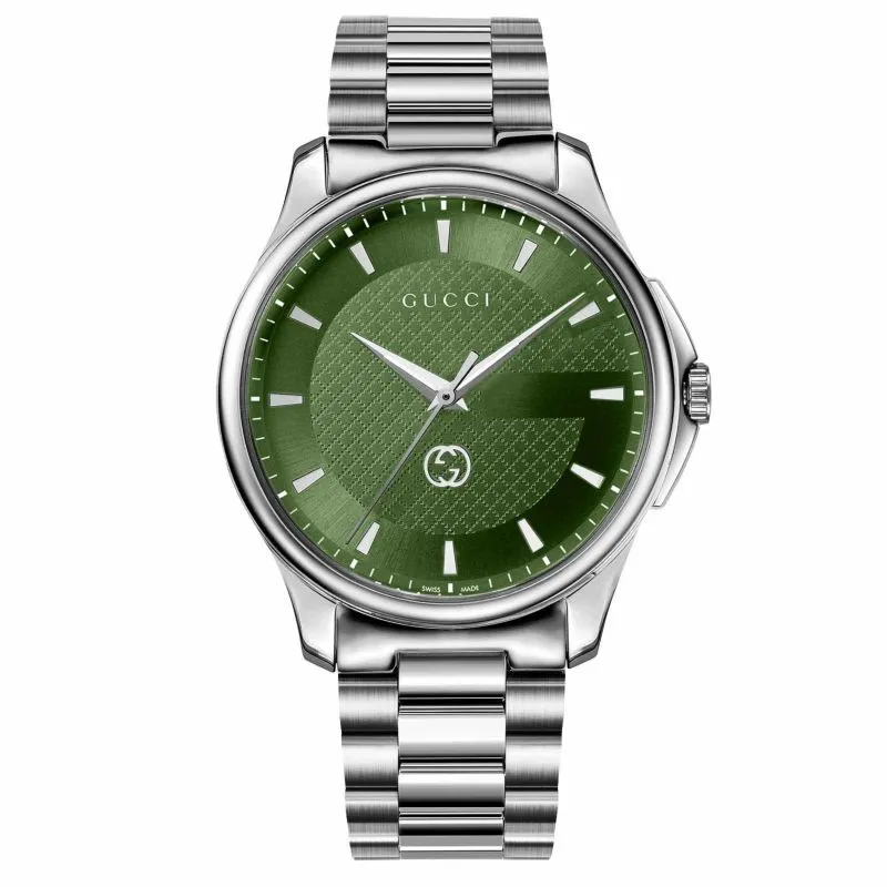 G-Timeless Green Dial Stainless Steel Watch YA126369 40mm