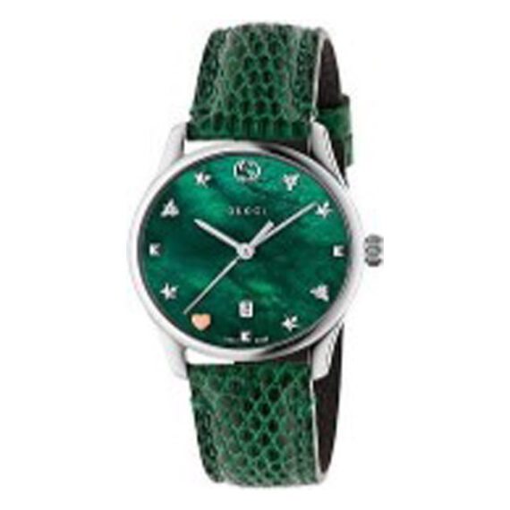 G-Timeless Green Mother of Pearl Dial Ladies Watch YA1264042 36mm
