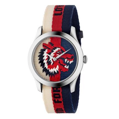 G-Timeless Wolf Motif Dial Multicolor Nylon Strap YA1264059 38mm