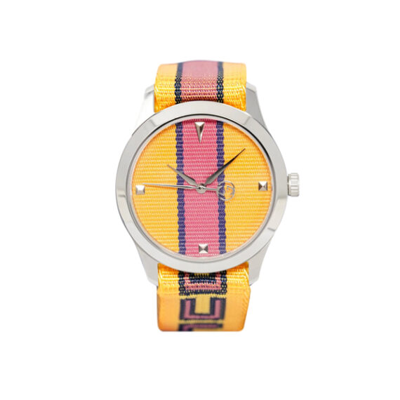 G-Timeless Yellow with Stripes Motif Dial YA1264069 38mm