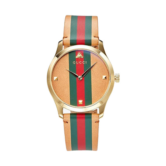 G-Timeless 38MM Brown Dial Stripe Motif YA1264077