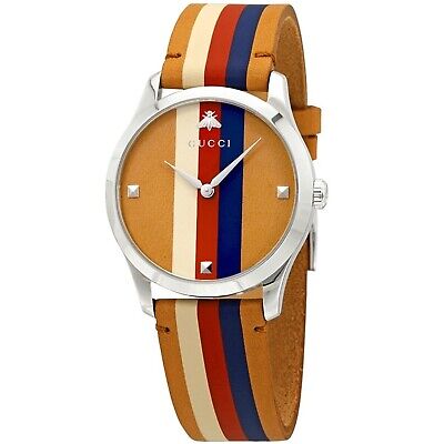 G-Timeless Brown Dial Brown Leather Strap YA1264078 38mm