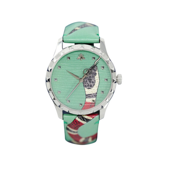 Le Marché Des Merveilles Pastel Soft Green Dial with Kingsnake Head Print YA1264081 38mm