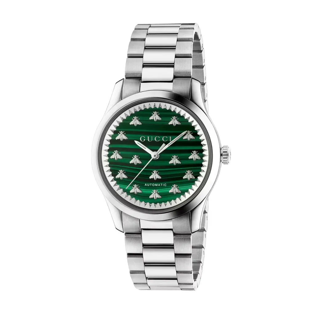 G-Timeless 38mm Automatic Green Bee Dial Stainless Steel Watch YA1264176