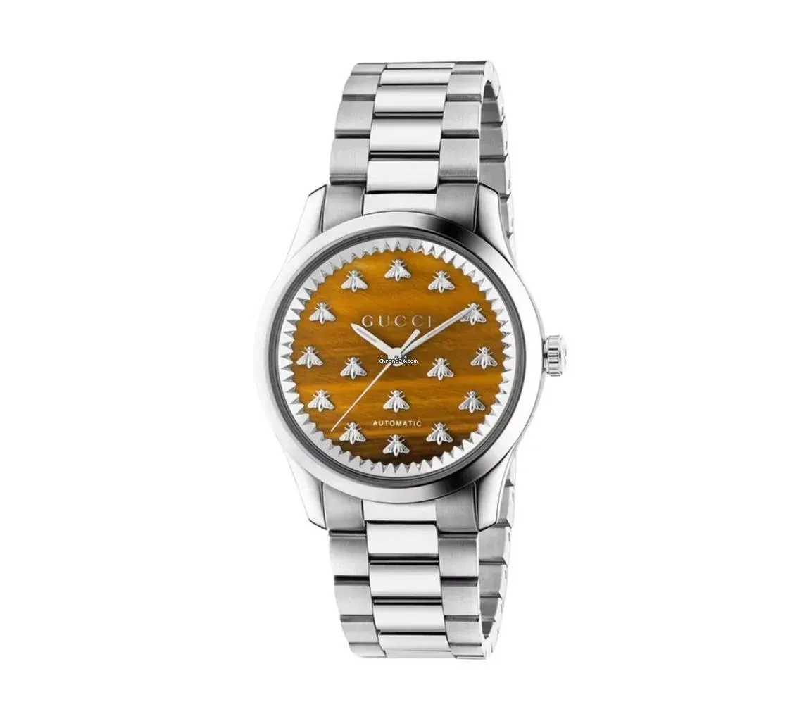 G-Timeless Automatic Brown Tiger Eye Dial YA1264177 38mm