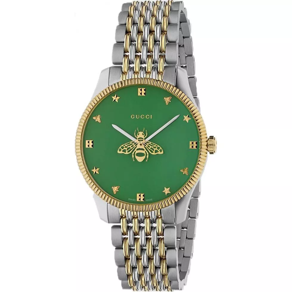 G-Timeless Quartz Green Dial Ladies Watch YA1264182 29mm