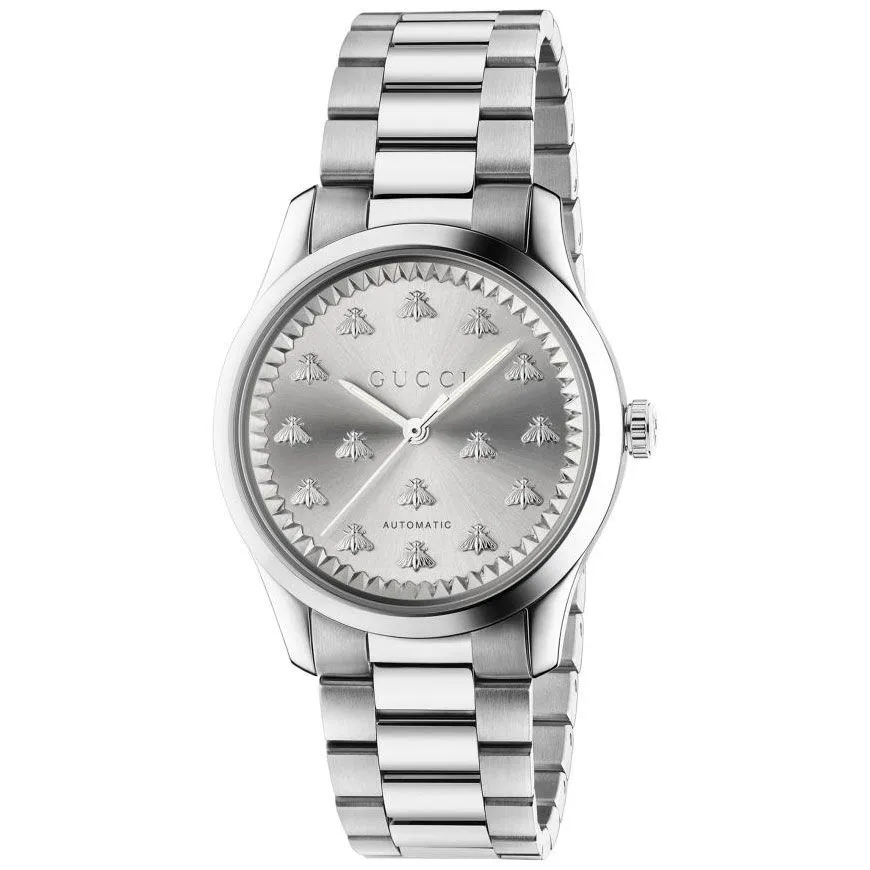 G-Timeless Automatic Bee Silver Dial YA1264190 38mm
