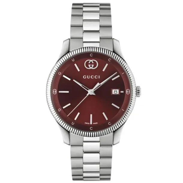 Gucci G-Timeless YA1264239 38mm Red Dial Stainless Steel Watch Ref. YA1264239