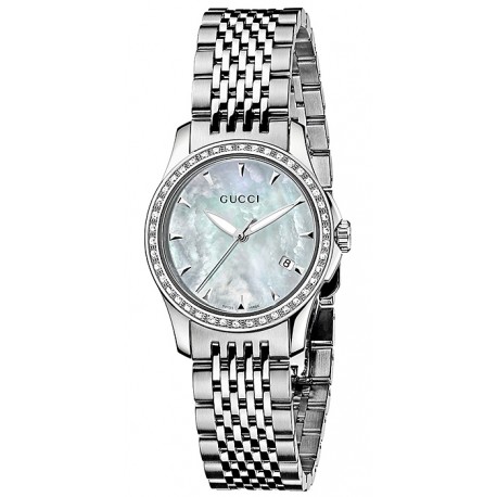 G-Timeless Diamond Mother of Pearl Dial YA126506 27mm
