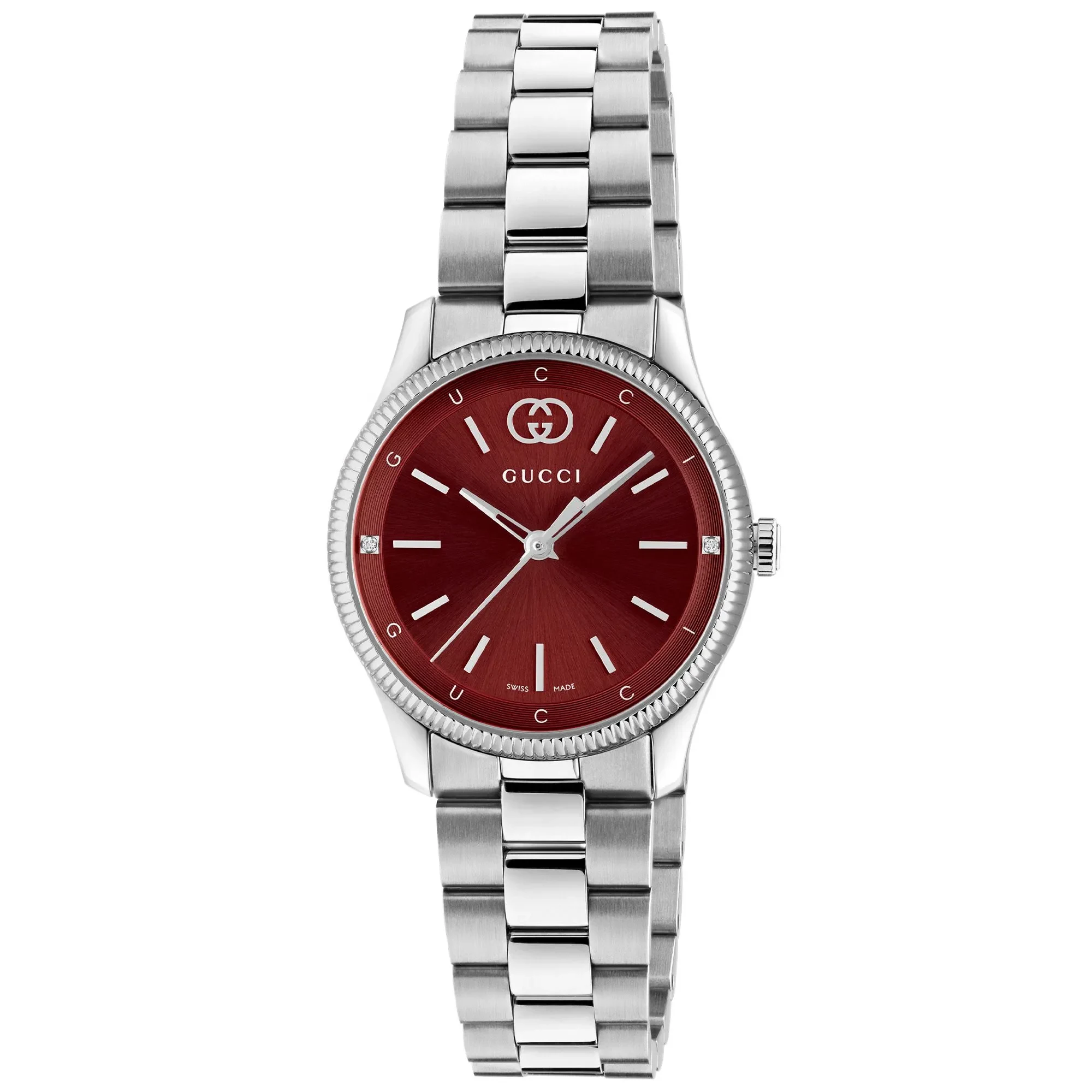 Gucci G-Timeless YA1265069 32mm Red Dial Stainless Steel Watch Ref. YA1265069