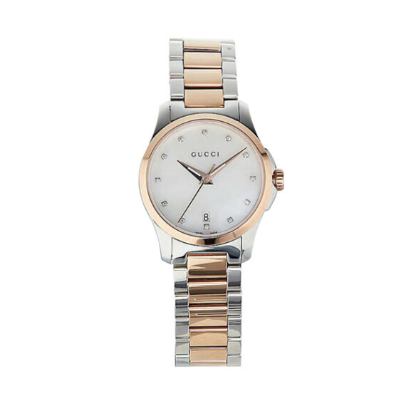 G-Timeless Mother of Pearl Diamond Dial Two Tone YA126544 27mm