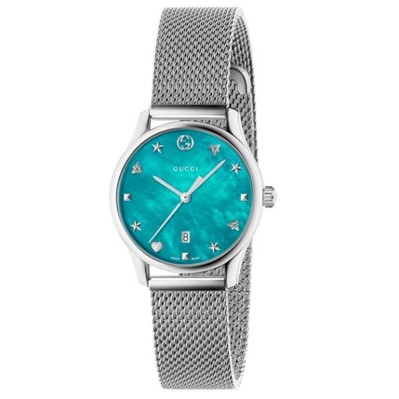 G-Timeless Turquoise Mother of Pearl Dial Ladies Watch YA126582