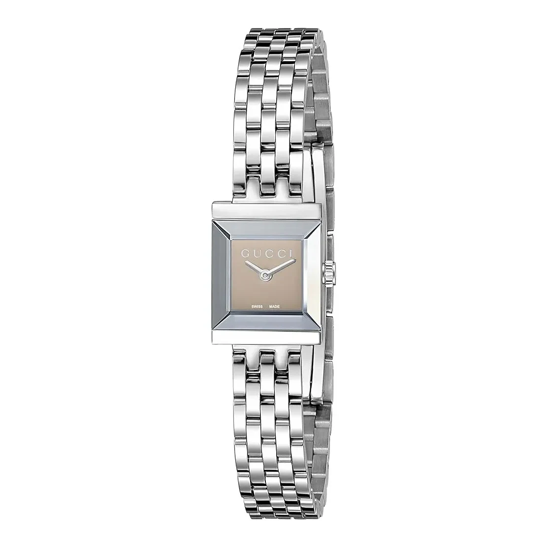 Gucci G-Frame YA128501 Rectangular Silver Dial Stainless Steel Watch Ref. YA128501