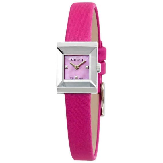G-Frame Square Fuchsia Mother of Pearl Dial YA128533 14x18mm