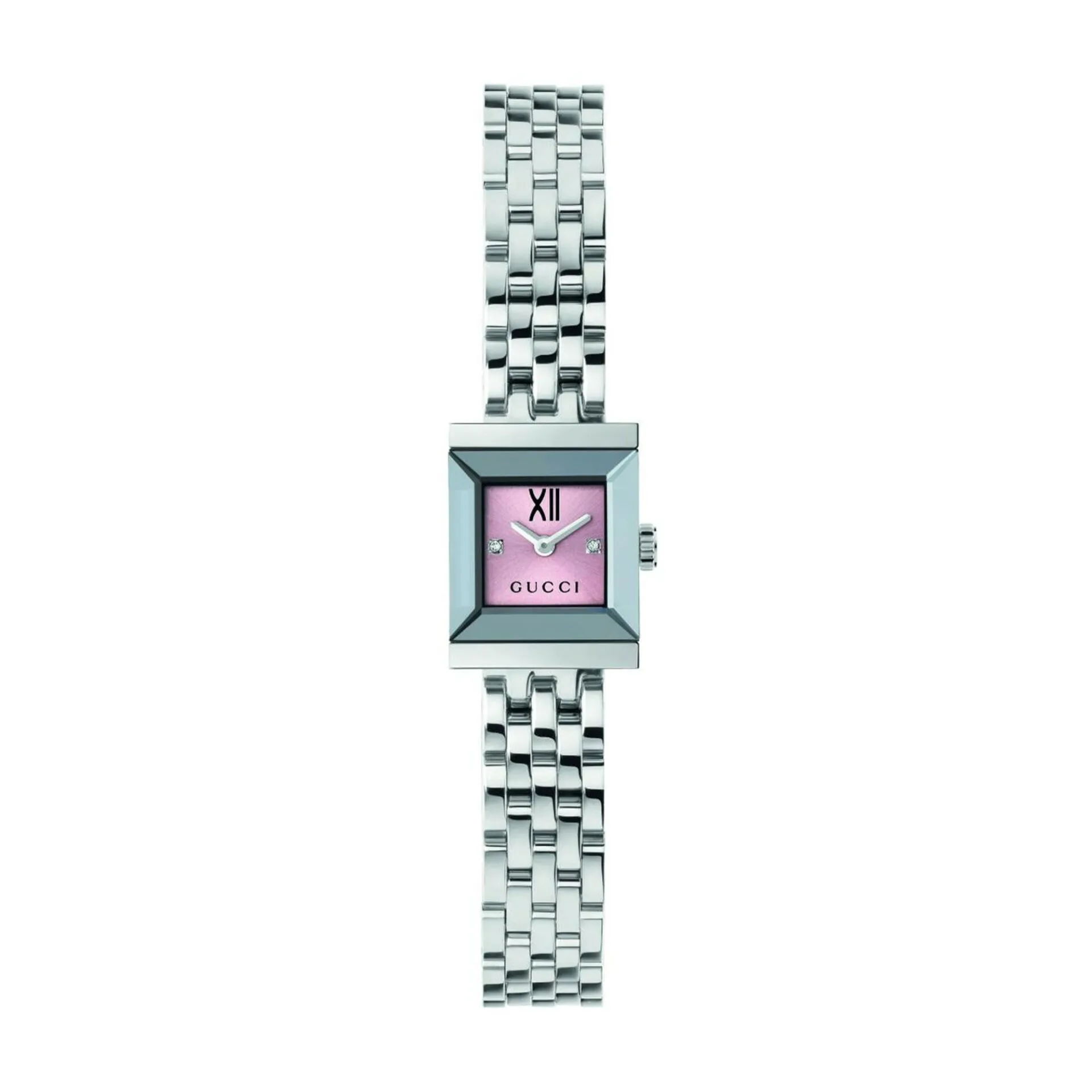 G-Frame Pink Dial Diamond YA128539 14x18mm