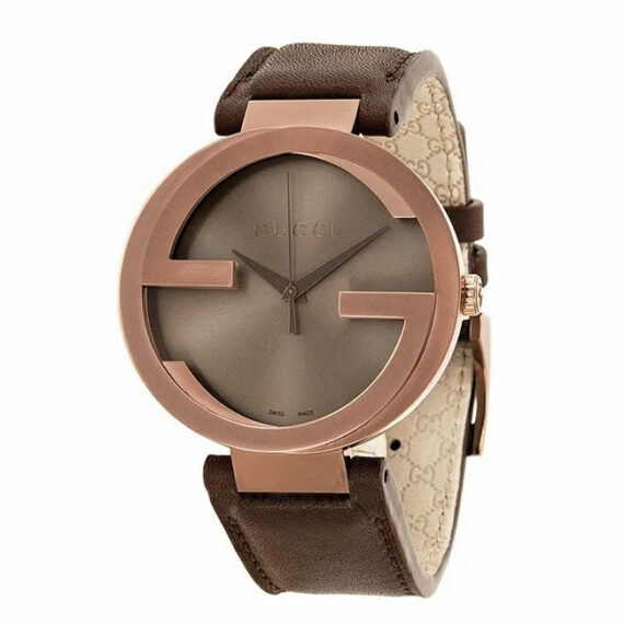 Interlocking G XL Brown Dial Brown Leather YA133207 42mm