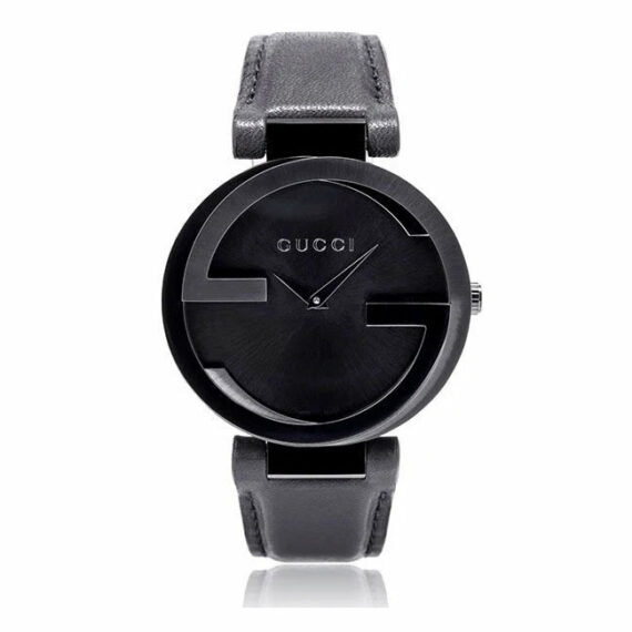Interlocking G Black Dial Watch YA133302 37mm
