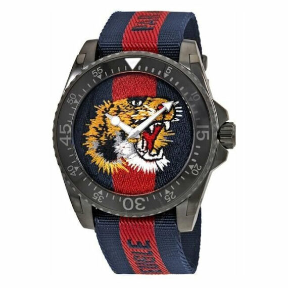Dive Blue Red Web Dial Tiger Embroidery YA136215 45mm