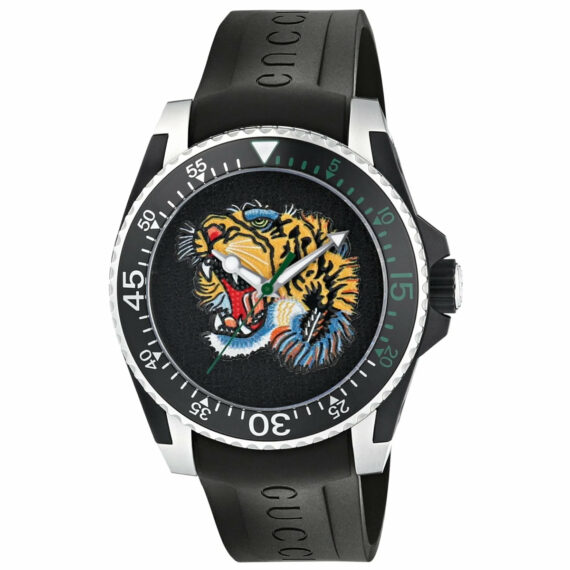 Dive Tiger Motif Black Rubber YA136318 40mm