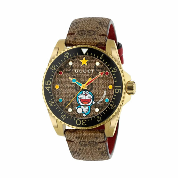 Doraemon Dive Quartz Brown Dial YA136335 40mm