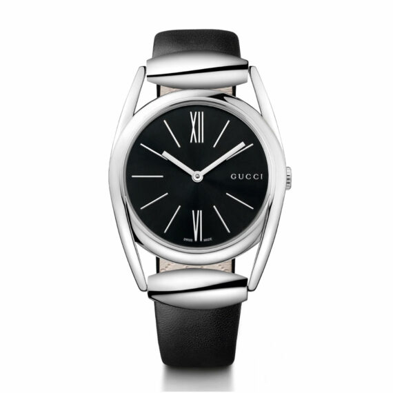 Horsebit Black Dial Black Leather YA139401 34mm