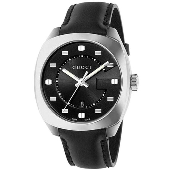 GG2570 Quartz Chronograph Black Dial Leather Strap YA142307 41mm