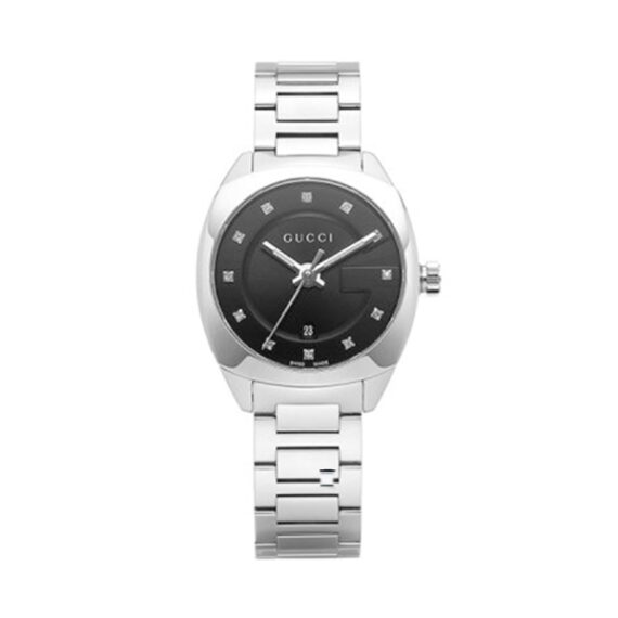 GG2570 Black Diamond Dial Stainless Steel Women's Watch YA142503 29mm
