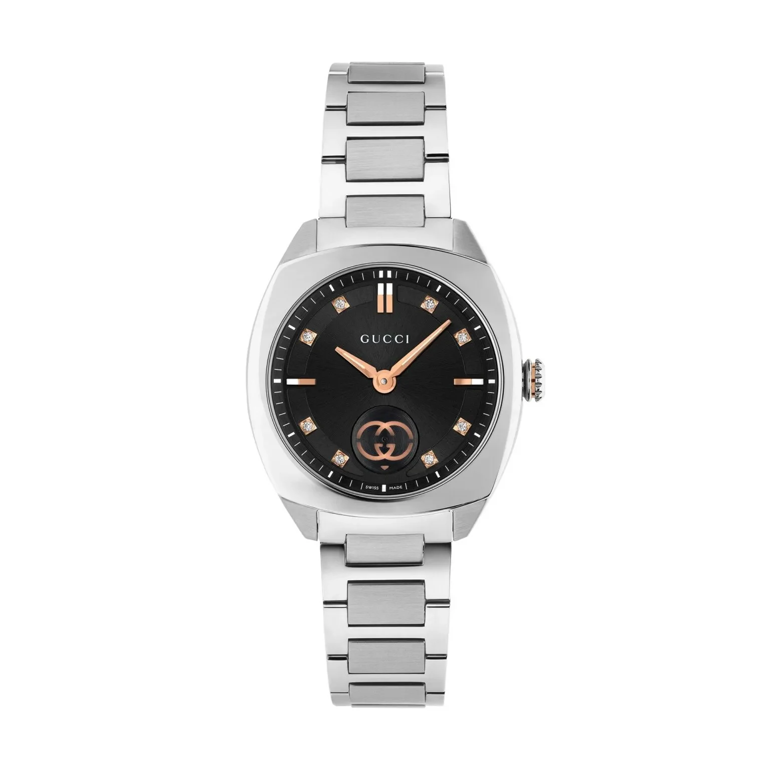 Gucci Interlocking YA142513 29mm Black Dial Stainless Steel Watch Ref. YA142513