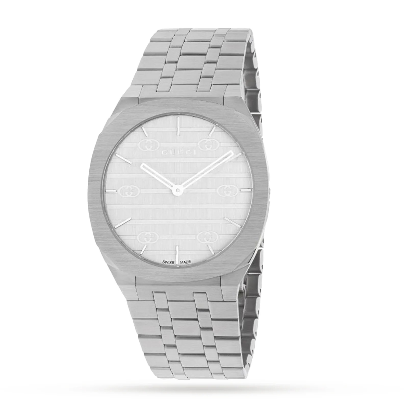 25H 38mm Steel and Silver Thin Watch YA163407