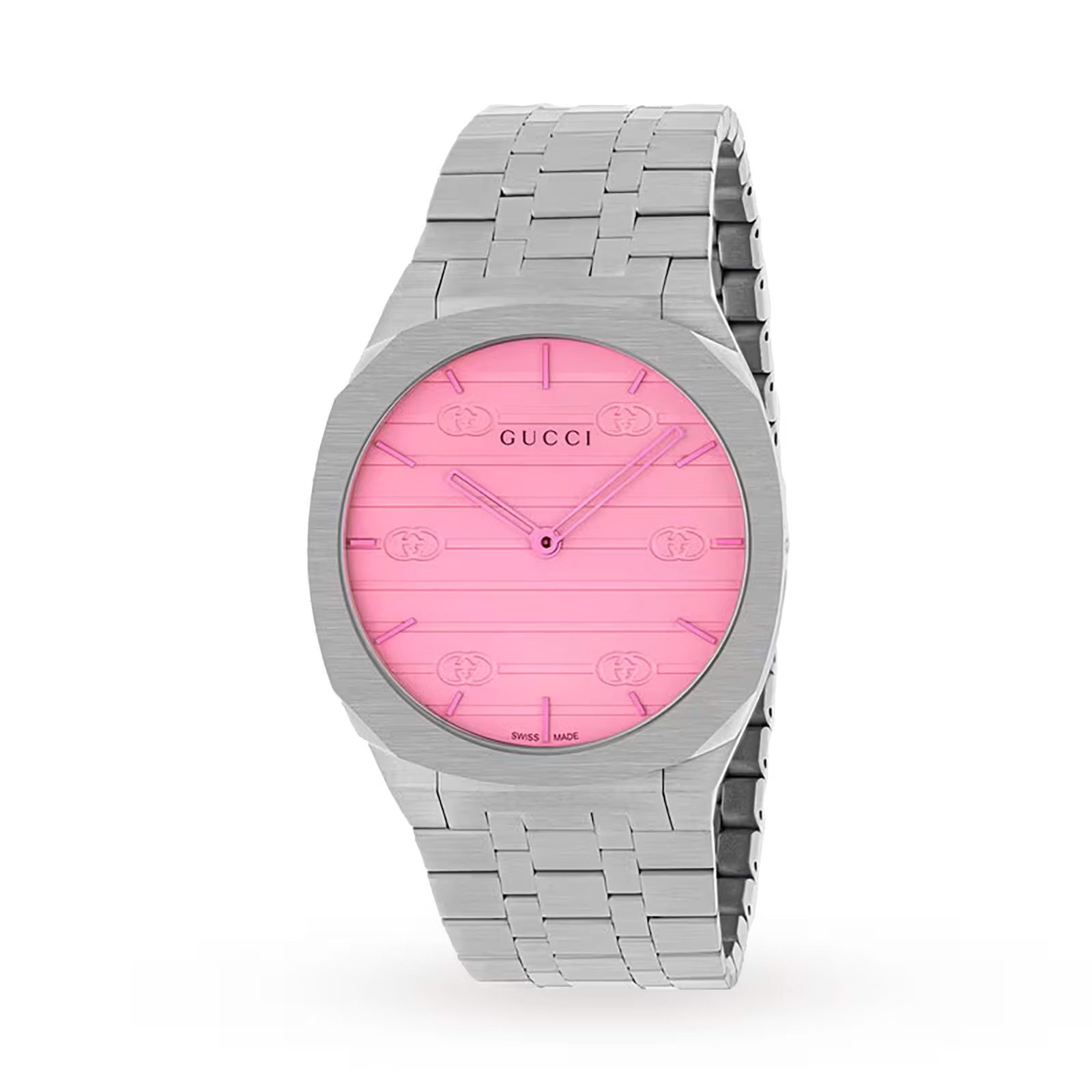 25h Quartz Pink Dial Stainless Ladies Watch YA163410