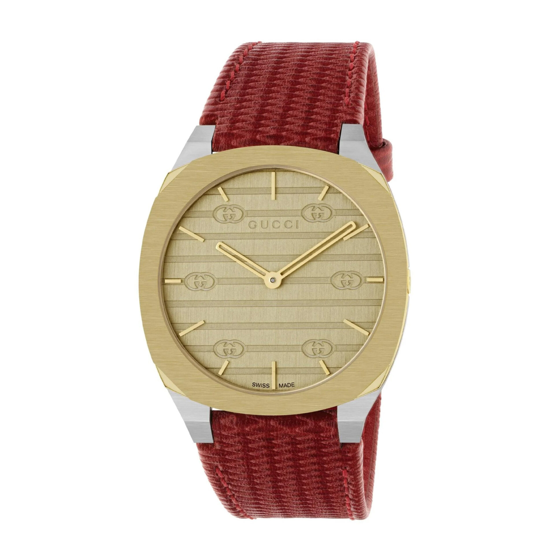 25H watch, 34mm in red leather YA163415