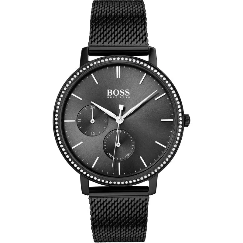 Infinity Black Dial Black Mesh Bracelet 1502521