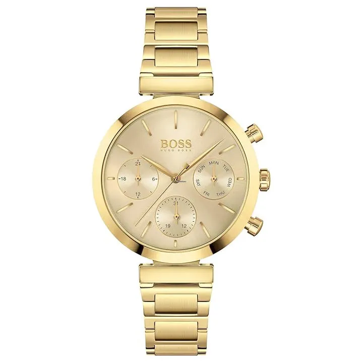 Flawless Chronograph Gold Dial Gold Steel Strap 1502532